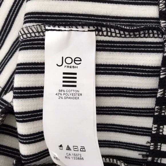 Joe Fresh Dress Size SP Black White Multi Striped Sleeveless Pencil Sheath - Picture 9 of 13